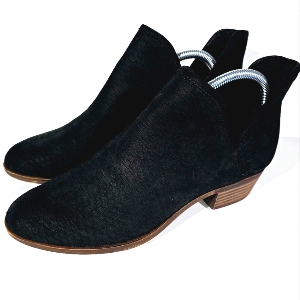 Lucky Brand Baley Black Suede Bohemian Women's Booties Size 10M